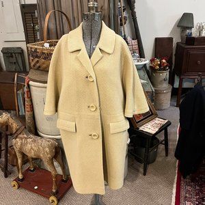 Vintage Women's Cream Yellow Tan Bromleigh Coat Ladies Fashion Winter Jacket